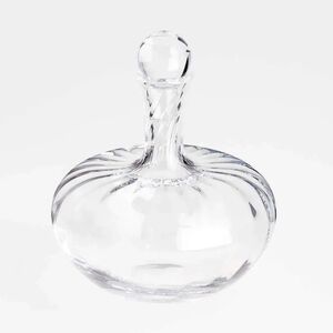 Crate & Barrel Lucia Swirled Glass Decanter, NEW